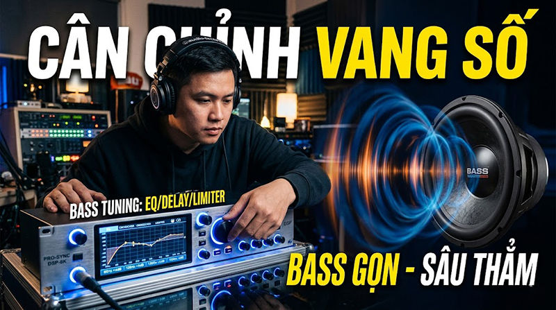 C&acirc;n chỉnh vang số để bass gọn v&agrave; s&acirc;u
