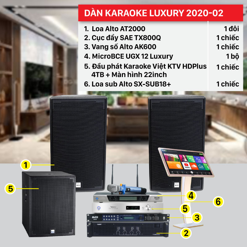 Dàn karaoke Luxury 2020-02