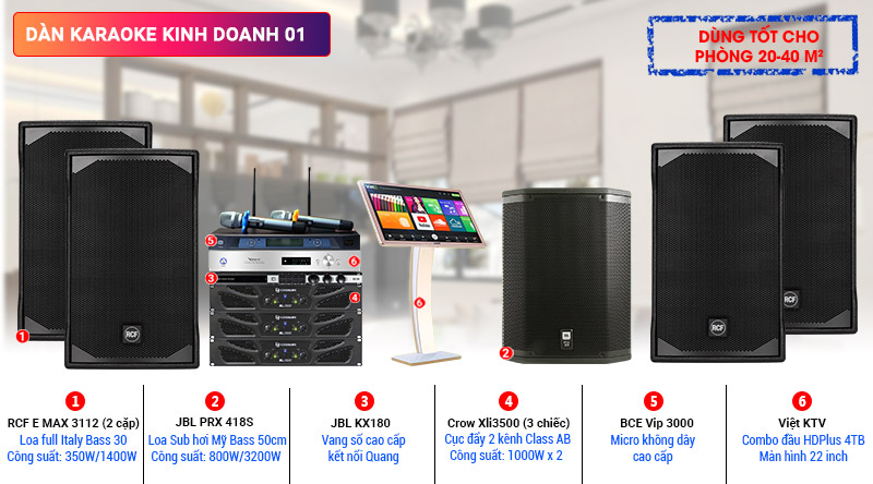 Dàn karaoke kinh doanh RCF 01 chính hãng