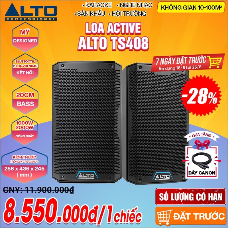 7 ngày đặt trước Loa Alto Active TS4 Seri đến từ USA Giá Sốc, Cơ hội có 1-0-2