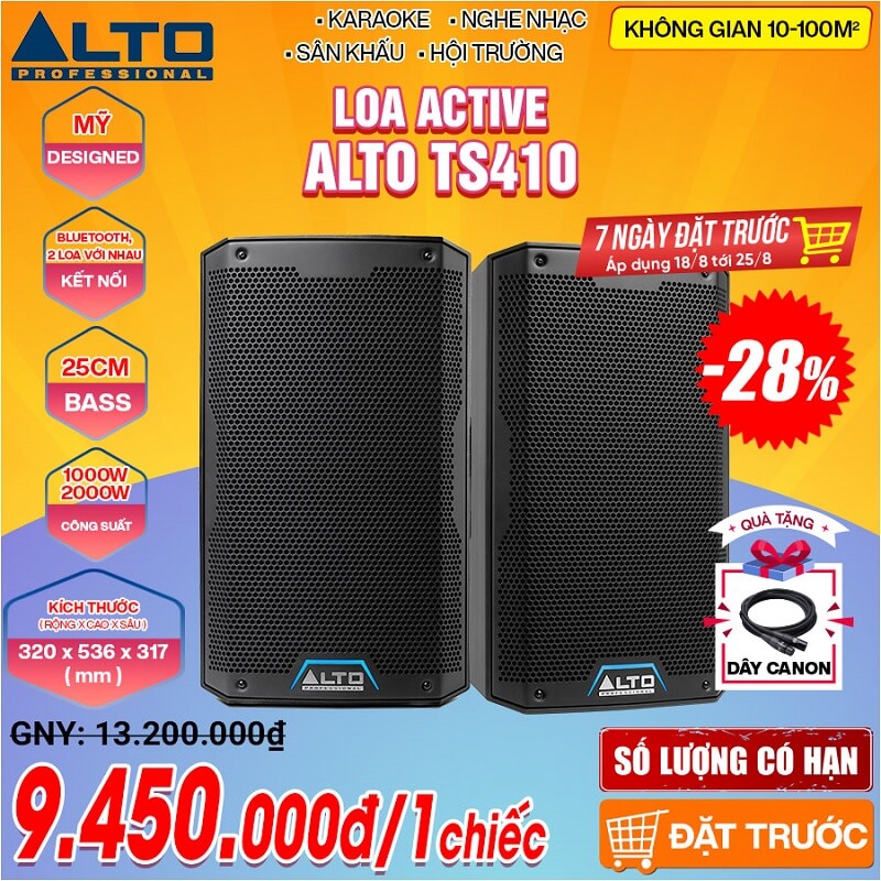 7 ngày đặt trước Loa Alto Active TS4 Seri đến từ USA Giá Sốc, Cơ hội có 1-0-2