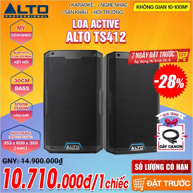 7 ngày đặt trước Loa Alto Active TS4 Seri đến từ USA Giá Sốc, Cơ hội có 1-0-2