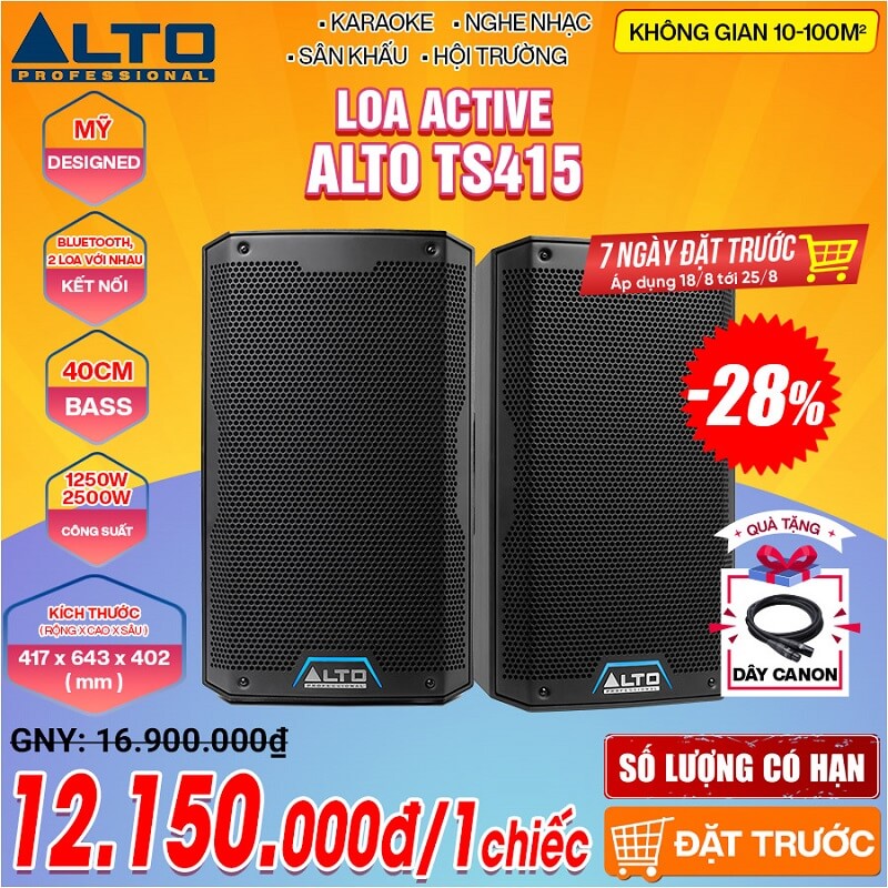 7 ngày đặt trước Loa Alto Active TS4 Seri đến từ USA Giá Sốc, Cơ hội có 1-0-2