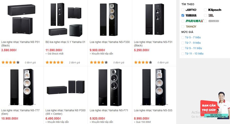 Bảo Châu Elec HCM bán loa nghe nhạc Yamaha chính hãng, giá tốt