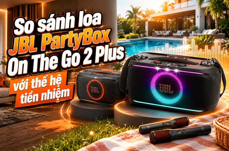 So s&aacute;nh loa JBL PartyBox On The Go 2 Plus với thế hệ tiền nhiệm