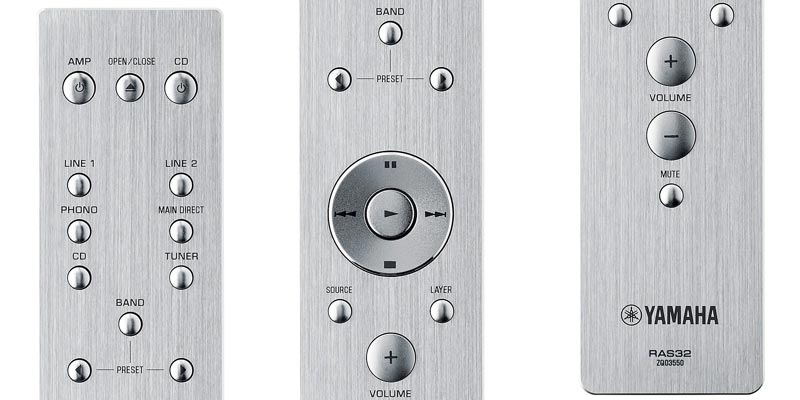 Amply Yamaha A-S1100 (Bạc) Điều khiển từ xa với thiết kế đơn giản và kết cấu vượt trội