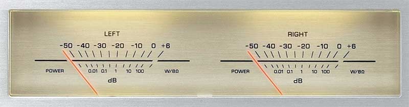 Amply Yamaha A-S1100 (Bạc) Đồng hồ đo mức độ phản ánh trực quan sự năng động trong âm nhạc