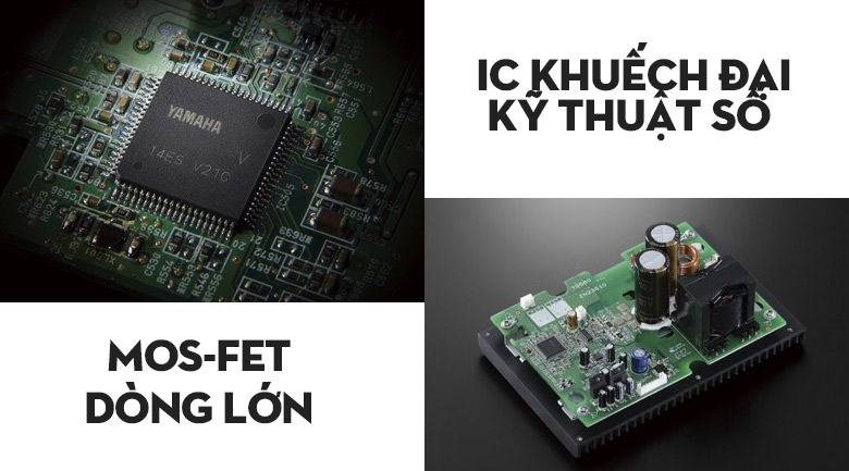 Bộ khuếch đại công suất kỹ thuật số đạt được công suất đầu ra 1kW với MOS-FET dòng lớn giai đoạn đầu ra riêng biệt của Loa Yamaha NS-SW1000 (Piano Black)