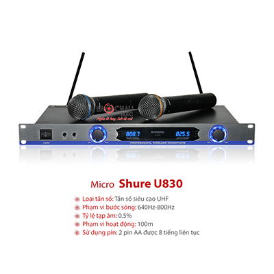 Micro không dây Shure U830