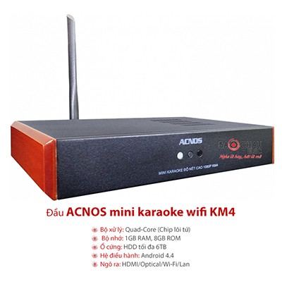 Đầu karaoke Acnos Mini Wifi HD KM4 1TB