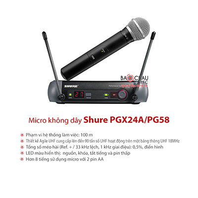 Bộ micro không dây Shure PGX24A/PG58
