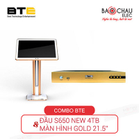 Combo đầu karaoke BTE (Đầu S650 New 4TB + Màn Gold 21.5)