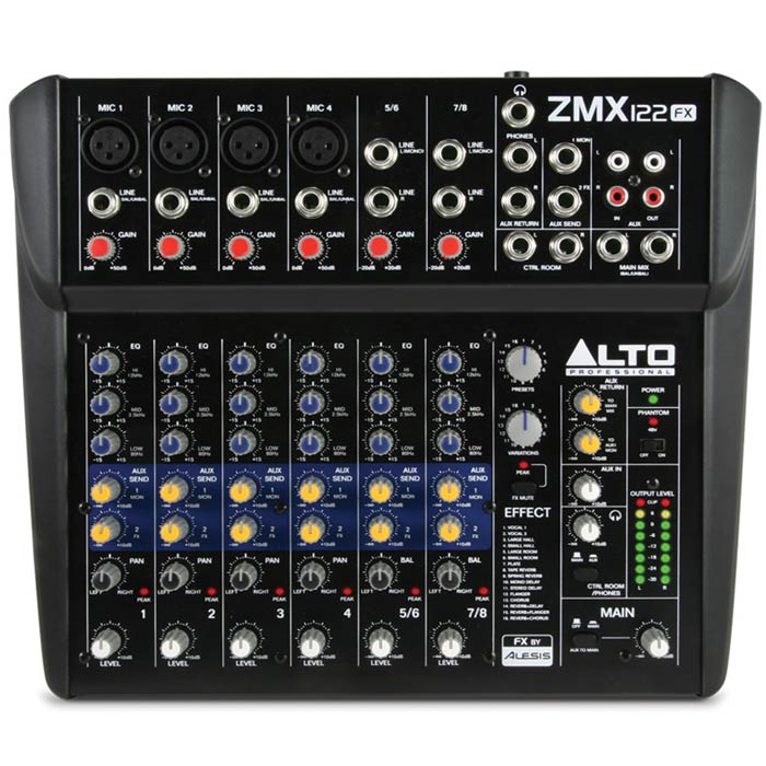 Bàn mixer Alto ZMX122FX (8 kênh/2 bus)