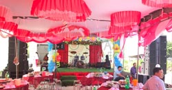 Lắp đặt dàn âm thanh line array sự kiện, đám cưới ngoài trời tại Kiên Giang