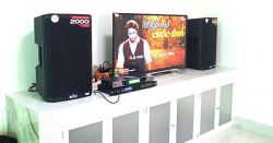 Dàn karaoke liền công suất của gia đình anh Dũng ở Quận 7, HCM 