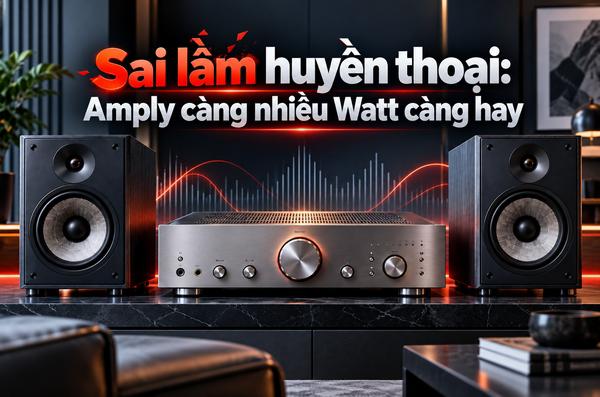 Sai lầm huyền thoại: Amply càng nhiều Watt càng hay