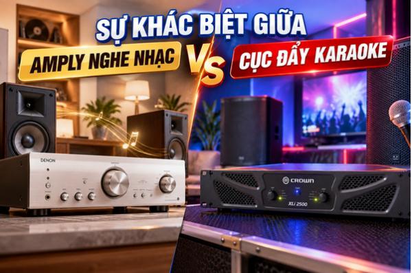 Sự Khác Biệt Giữa Amply Nghe Nhạc Và Cục Đẩy Karaoke