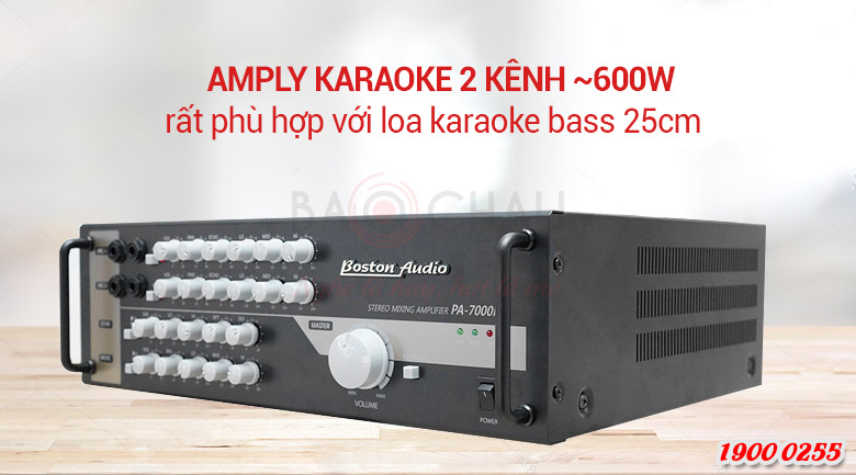 Amply Boston audio PA-7000N với loa bass 25cm Amply Boston audio PA-7000N với loa bass 25cm