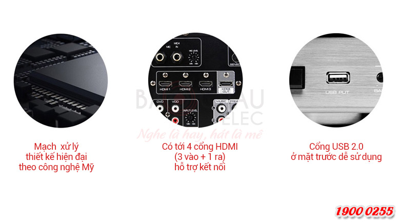 Amply karaoke JBL KAR3502 - chi tiết 2 Amply karaoke JBL KAR3502 - chi tiết 2