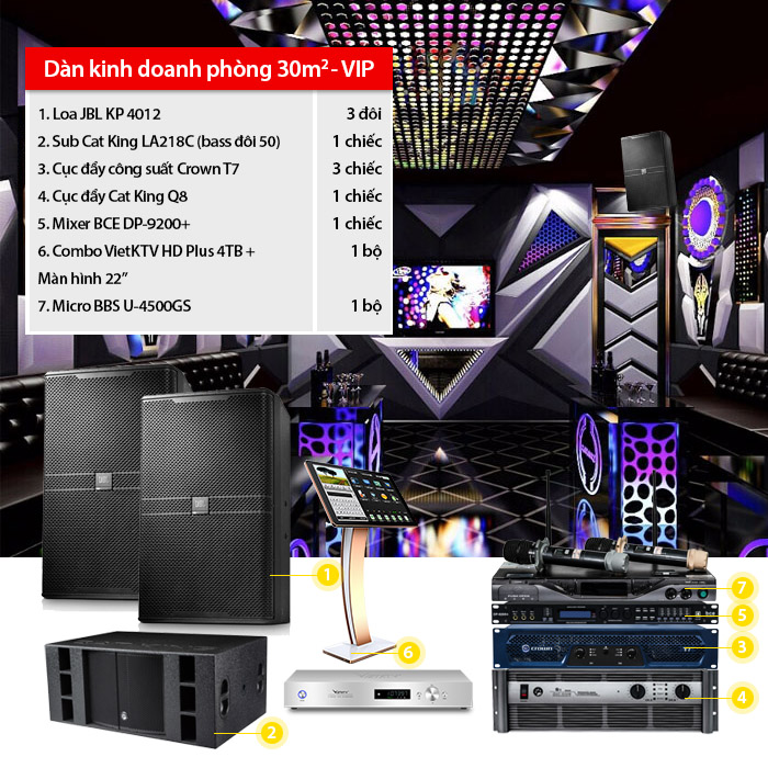Bộ dàn phòng 30m VIP Bộ dàn phòng 30m VIP