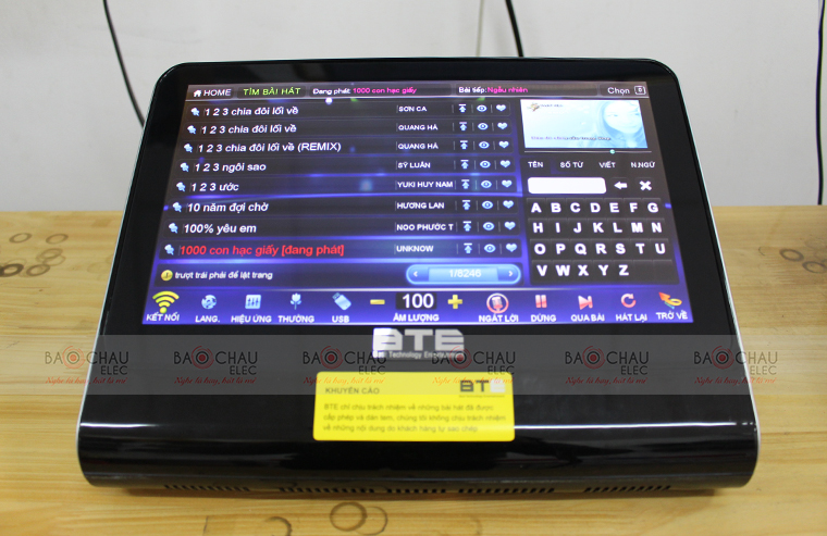 Dau karaoke BTE V6 - mo bai hat