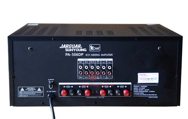 Amply Jarguar Suhyoung PA-506DP mặt sau