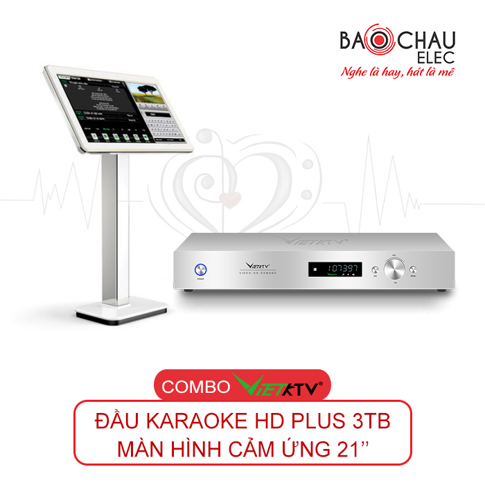 Combo Đầu VietKTV HD Plus 3TB và màn hình cảm ứng 21inch Combo Đầu VietKTV HD Plus 3TB và màn hình cảm ứng 21inch