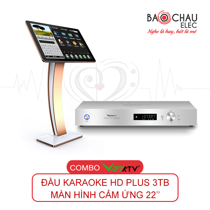 Combo Đầu VietKTV HD Plus 3TB và màn hình cảm ứng 22inch Combo Đầu VietKTV HD Plus 3TB và màn hình cảm ứng 22inch
