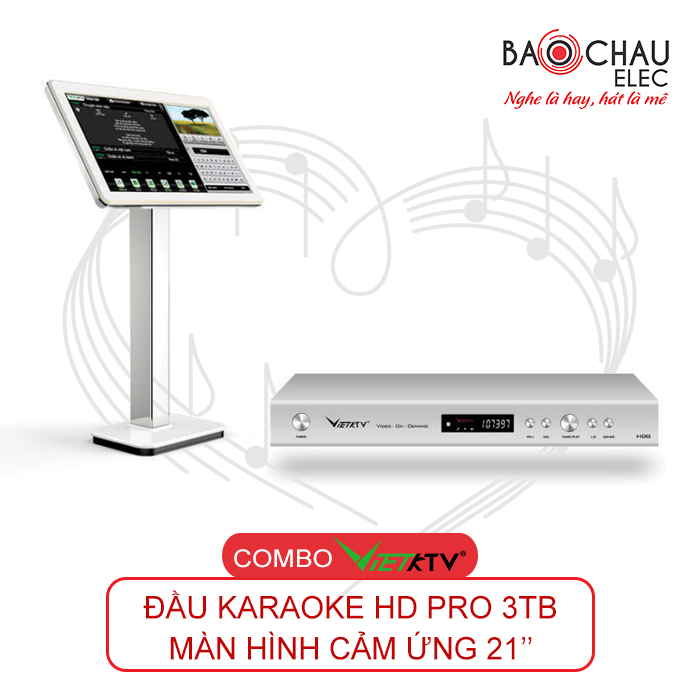 Combo Đầu VietKTV HD Pro 3TB và màn hình cảm ứng 21inch Combo Đầu VietKTV HD Pro 3TB và màn hình cảm ứng 21inch