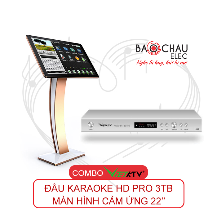 Combo Đầu VietKTV HD Pro 3TB và màn hình cảm ứng 22inch Combo Đầu VietKTV HD Pro 3TB và màn hình cảm ứng 22inch