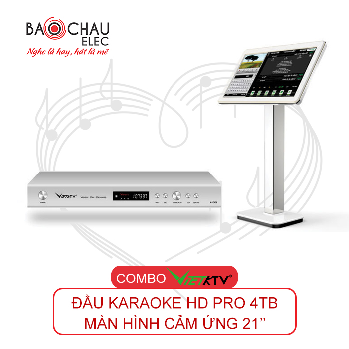 Combo Đầu VietKTV HD Pro 4TB và màn hình cảm ứng 21inch Combo Đầu VietKTV HD Pro 4TB và màn hình cảm ứng 21inch