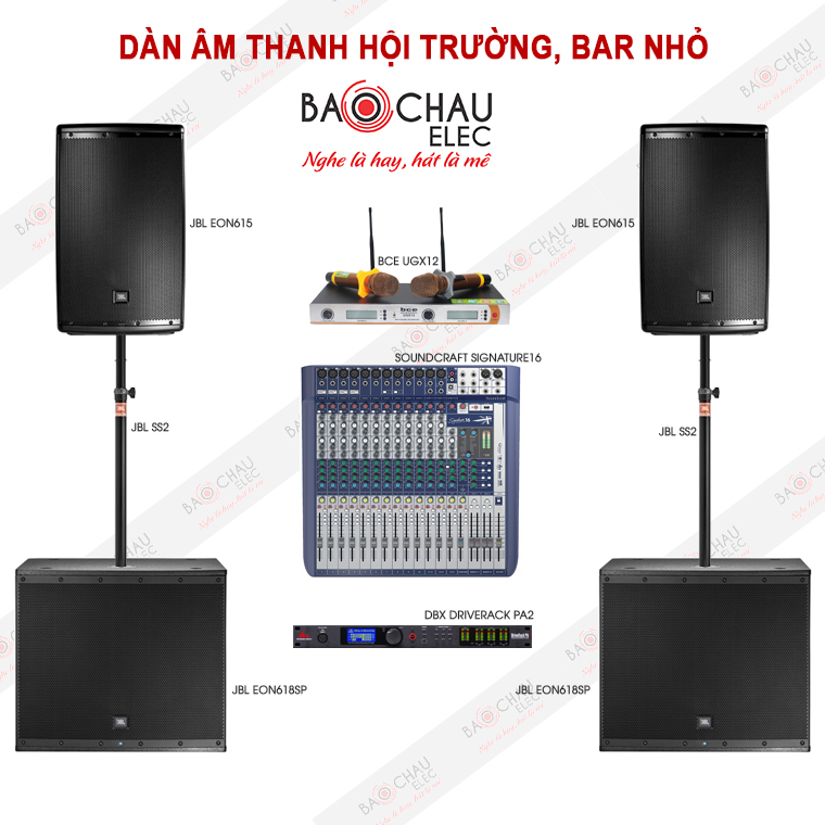 Dàn âm thanh hội trường - bar nhỏ - mẫu 04