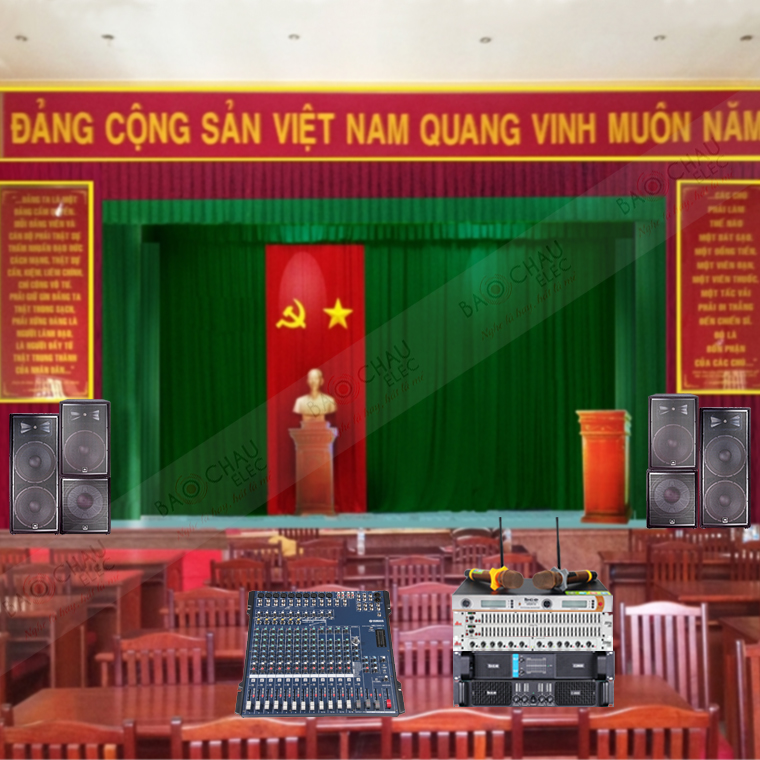 Sắp đặt dàn âm thanh hội trường 150m2 BC-JBL03 Sắp đặt dàn âm thanh hội trường 150m2 BC-JBL03