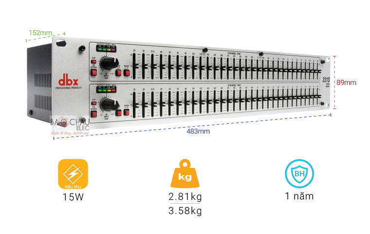 Equalizer DBX 231S chỉ số-01 Equalizer DBX 231S chỉ số-01