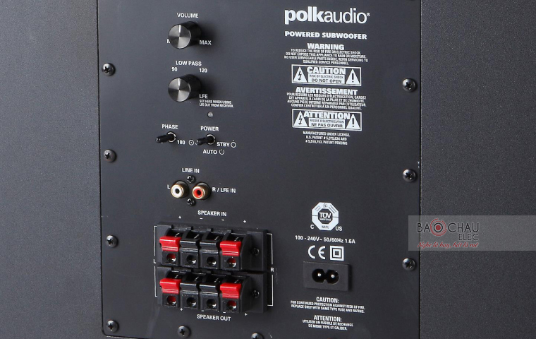 loa sub Polkaudio PSW125 mặt sau 2 loa sub Polkaudio PSW125 mặt sau 2