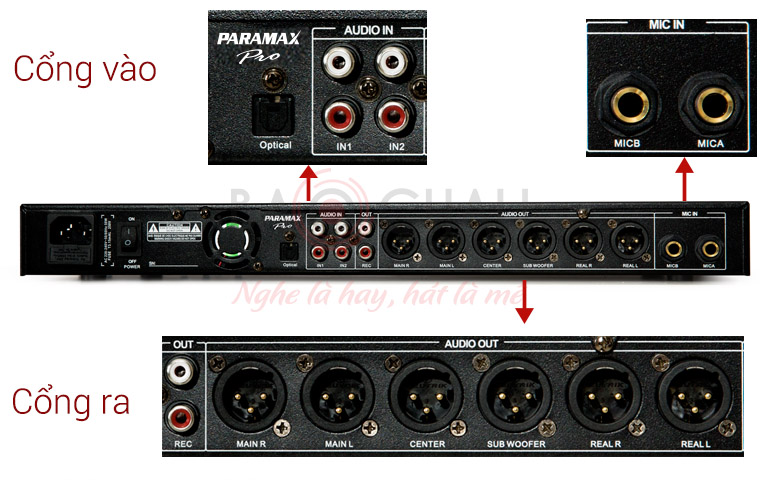 Mặt sau vang số Paramax MX-2000 new Mặt sau vang số Paramax MX-2000 new