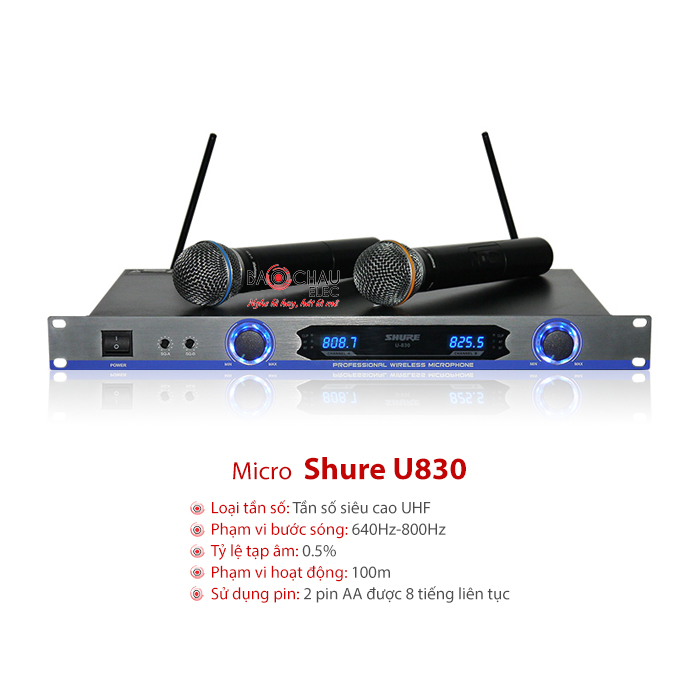 Micro không dây Shure U830 chính hãng giá tốt Micro không dây Shure U830 chính hãng giá tốt
