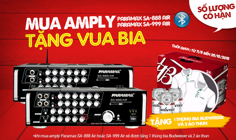 mua amply tặng bia
