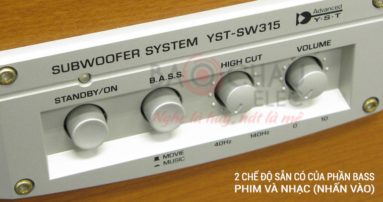 Nút Bass của Yamaha YST-SW315