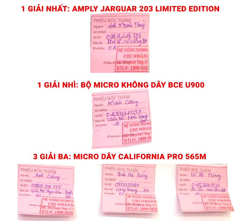 Trao giải cho khách hàng may mắn ở lần bốc thăm thứ 2