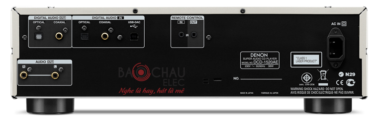 u Denon DCD-1520AE - mặt sau