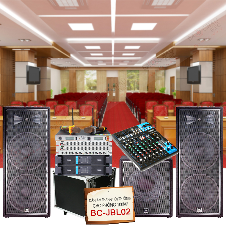 Dàn âm thanh hội trường 100m2 BC-JBL02 Dàn âm thanh hội trường 100m2 BC-JBL02
