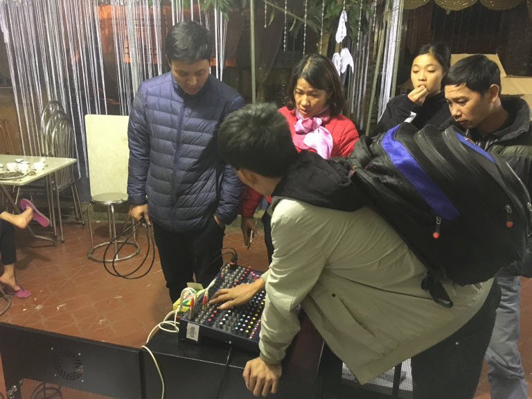 Lắp đặt dàn âm thanh đám cưới cho anh Thành - Cự Khối Long Biên - 07